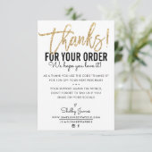 MERCI POUR VOTRE COMMANDE insérer l'or noir modern (Debout devant)