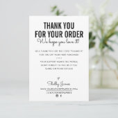 MERCI POUR VOTRE COMMANDE insérer moderne noir bla (Debout devant)