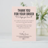 MERCI POUR VOTRE COMMANDE insérer moderne rose pâl (Debout devant)