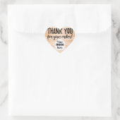 Merci pour votre commande logo coeur étiquette (Sac)