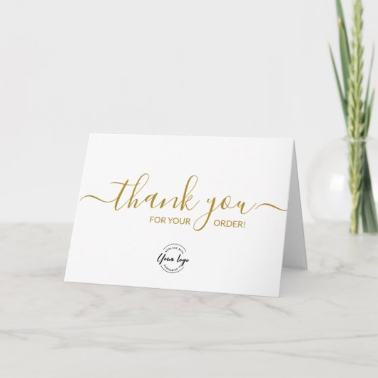 Merci pour votre commande logo d'entreprise (Devant)