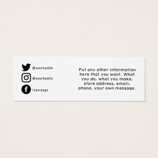 Merci pour votre commande, médias sociaux (Dos)