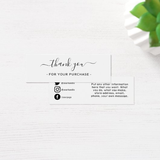 Merci pour votre commande, médias sociaux (Bureau)