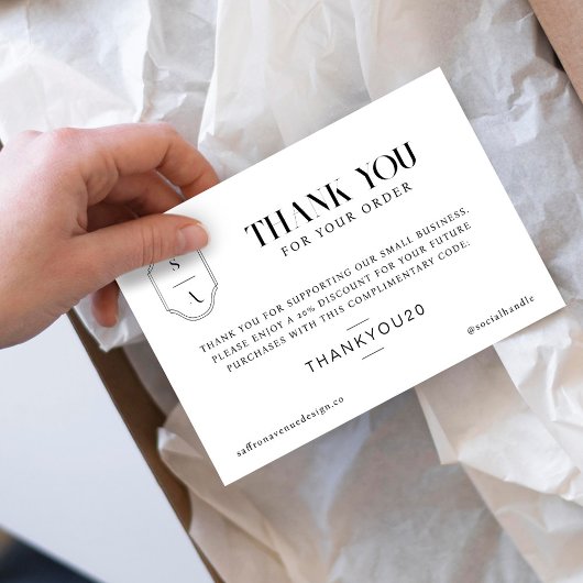 Merci pour votre commande Monogramme personnalisé