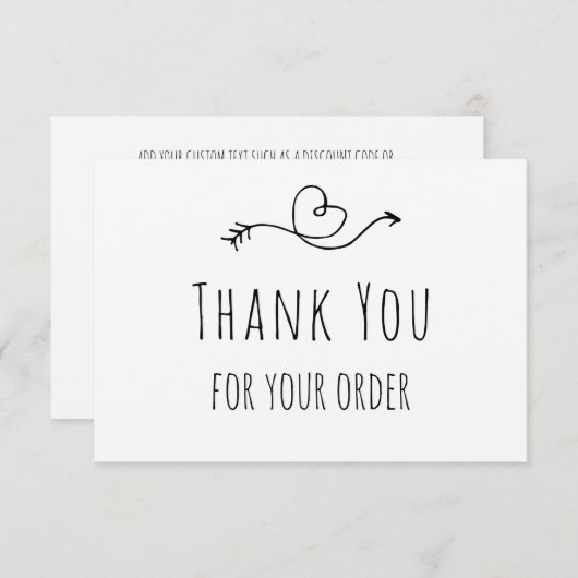 Merci pour votre commande sur papier Kraft (Devant / Derrière)