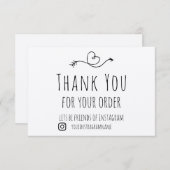 Merci pour votre commande sur papier Kraft (Devant / Derrière)