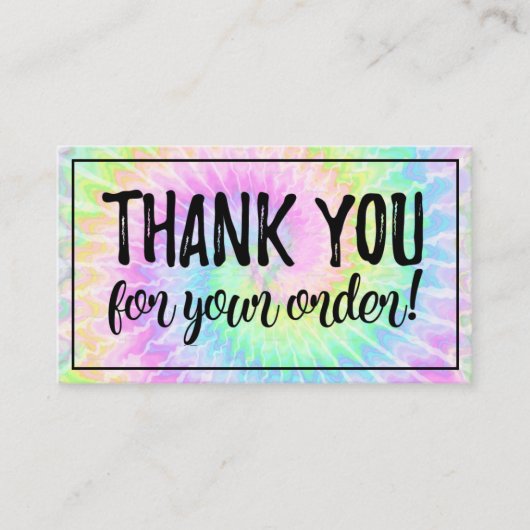 Merci pour votre commande teinture Posh carte (Devant)