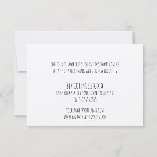 Merci Pour Votre Commande | Votre logo | Papier Kr (Dos)