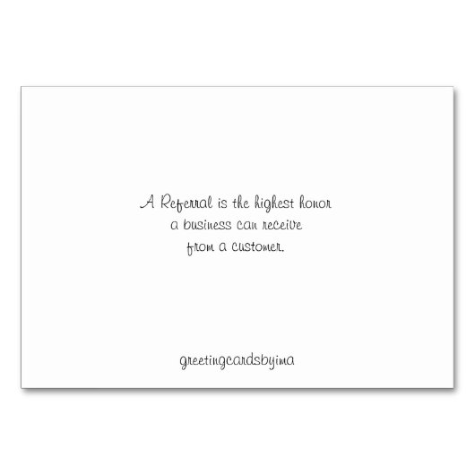 merci pour votre entreprise (Dos)