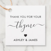 Merci pour votre étiquette cadeau Thyme, Herbe (Devant)