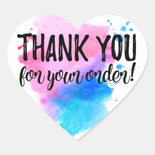 Merci pour votre étiquette de commande (Devant)