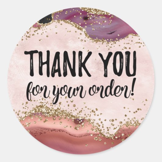 Merci pour votre étiquette de commande (Devant)