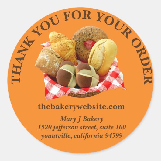 Merci Pour Votre Étiquette Personnalisé De Command (Devant)