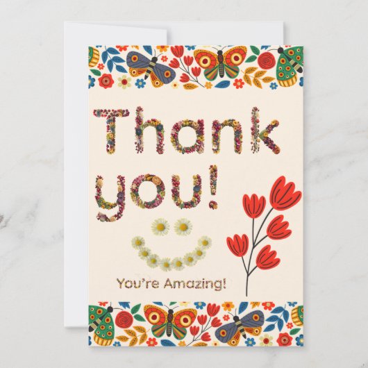 Merci pour votre incroyable - carte de fleurs gi (Devant)