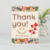 Merci pour votre incroyable - carte de fleurs gi (Debout devant)