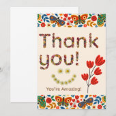 Merci pour votre incroyable - carte de fleurs gi (Devant / Derrière)