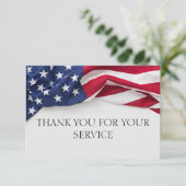 MERCI pour votre service American Flag Cards (Debout devant)