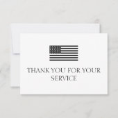 Merci pour votre service Drapeau américain minimal (Devant)