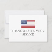 Merci pour votre service Drapeau américain rouge b (Devant)