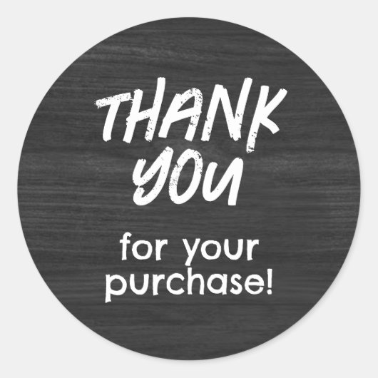 Merci pour votre Sticker d'achat Faux Grey Wood (Devant)