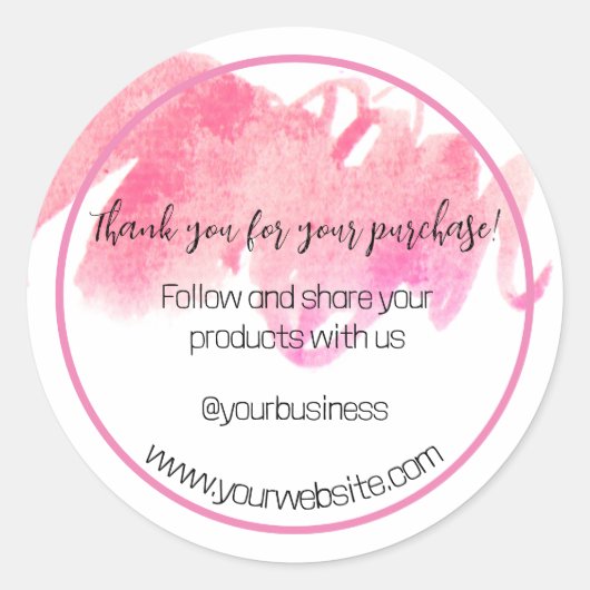 Merci Pour Votre Sticker Professionnel (Devant)