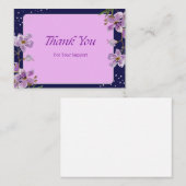 Merci pour votre support - Elégante carte florale (Devant / Derrière)