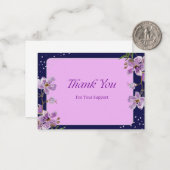 Merci pour votre support - Elégante carte florale (Devant/Arrière en situation)