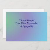 Merci pour votre sympathie, pourpre bleu en pastel (Devant / Derrière)