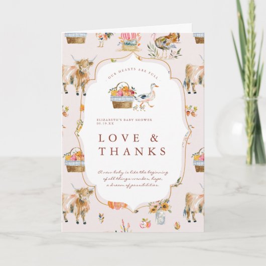 Merci pour vous | Baby shower d'automne (Devant)