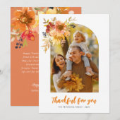 Merci pour vous, carte de voeux photo d'action de  (Devant / Derrière)