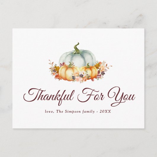 Merci pour vous | carte postale de fête de grâce (Devant)