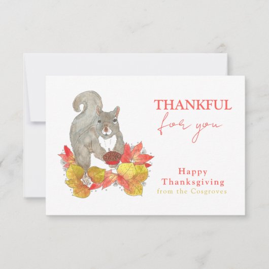 Merci pour vous écureuil Thanksgiving (Devant)