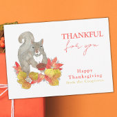 Merci pour vous écureuil Thanksgiving