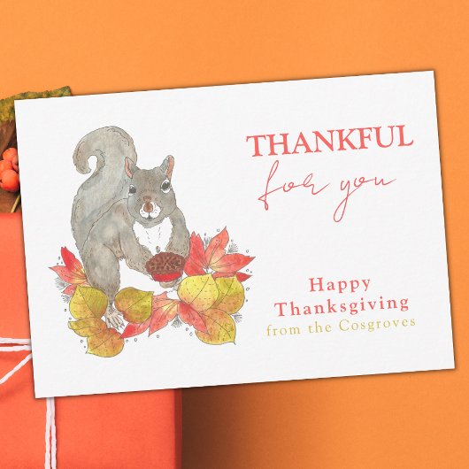 Merci pour vous écureuil Thanksgiving