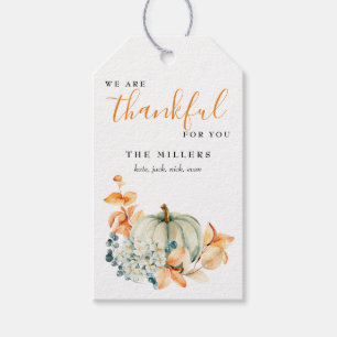 Merci pour vous Thanksgiving Gift Tag Étiquette ca