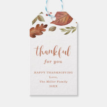 Merci pour vous Tomber Feuille étiquette | Balise 