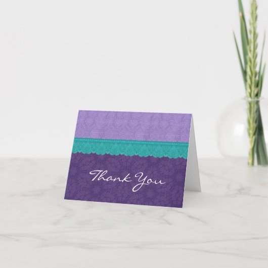 Merci pourpre et turquoise V2 de mariage de (Devant)