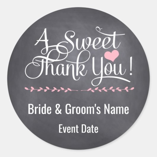 Merci préférer autocollant pour mariages et douche (Devant)