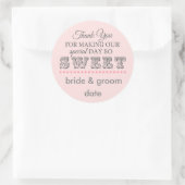 Merci préférer autocollant pour mariages et douche (Sac)