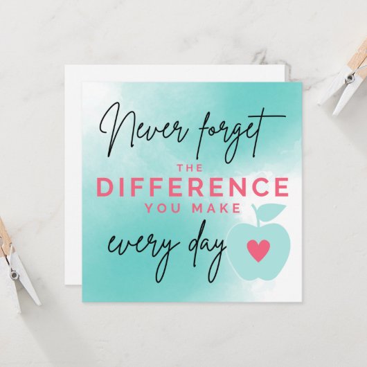 Merci principal, Merci carte d'enseignant (Devant/Arrière en situation)