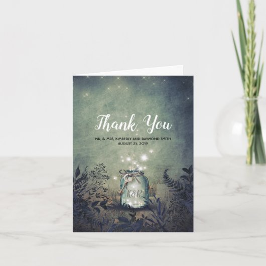 Merci principal vintage de lucioles de pot de (Devant)