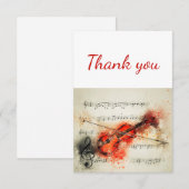 Merci professeur bénévole de cours de violon (Devant / Derrière)