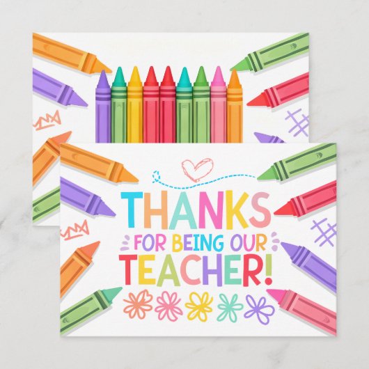 Merci Professeur Card (Devant / Derrière)