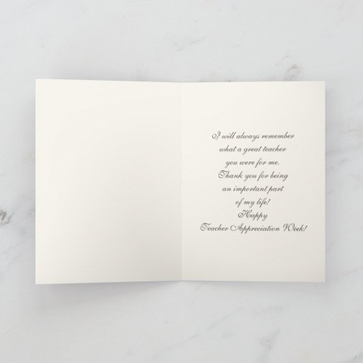 Merci, professeur. Carte d'art vintage (Intérieur)