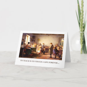 Merci, professeur. Carte de voeux pour les beaux-a