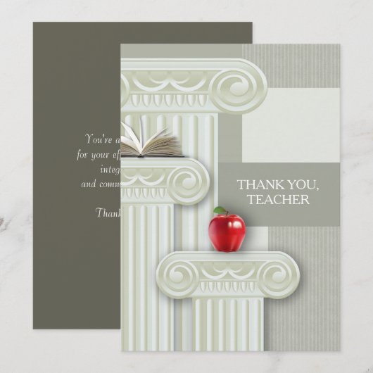 Merci, professeur. Cartes plates personnalisées (Devant / Derrière)