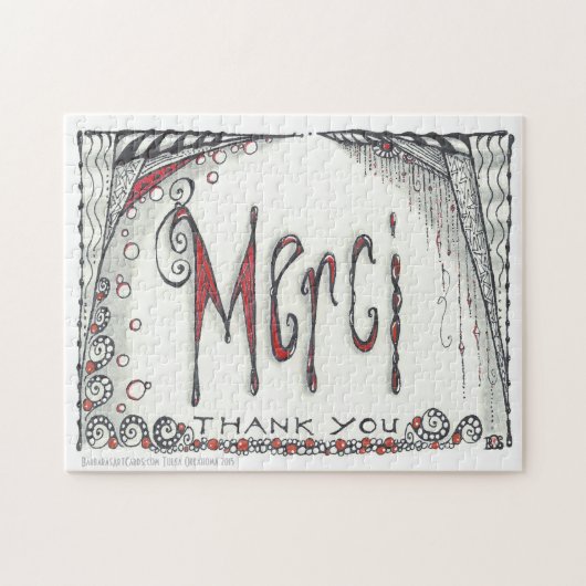"Merci - puzzle 8x10 ou 11x14 de Merci" (Horizontal)
