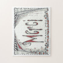 "Merci - puzzle 8x10 ou 11x14 de Merci"