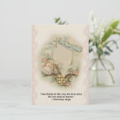 Merci religieux du Baby shower Vintage (Debout devant)