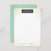 MERCI REMARQUE Mini confetti mint or MARIAGE (Devant / Derrière)